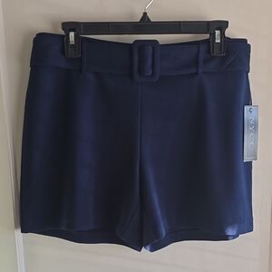 New York Clothing Company Navy Blue Pull On Dress Shorts Size 6 NWT